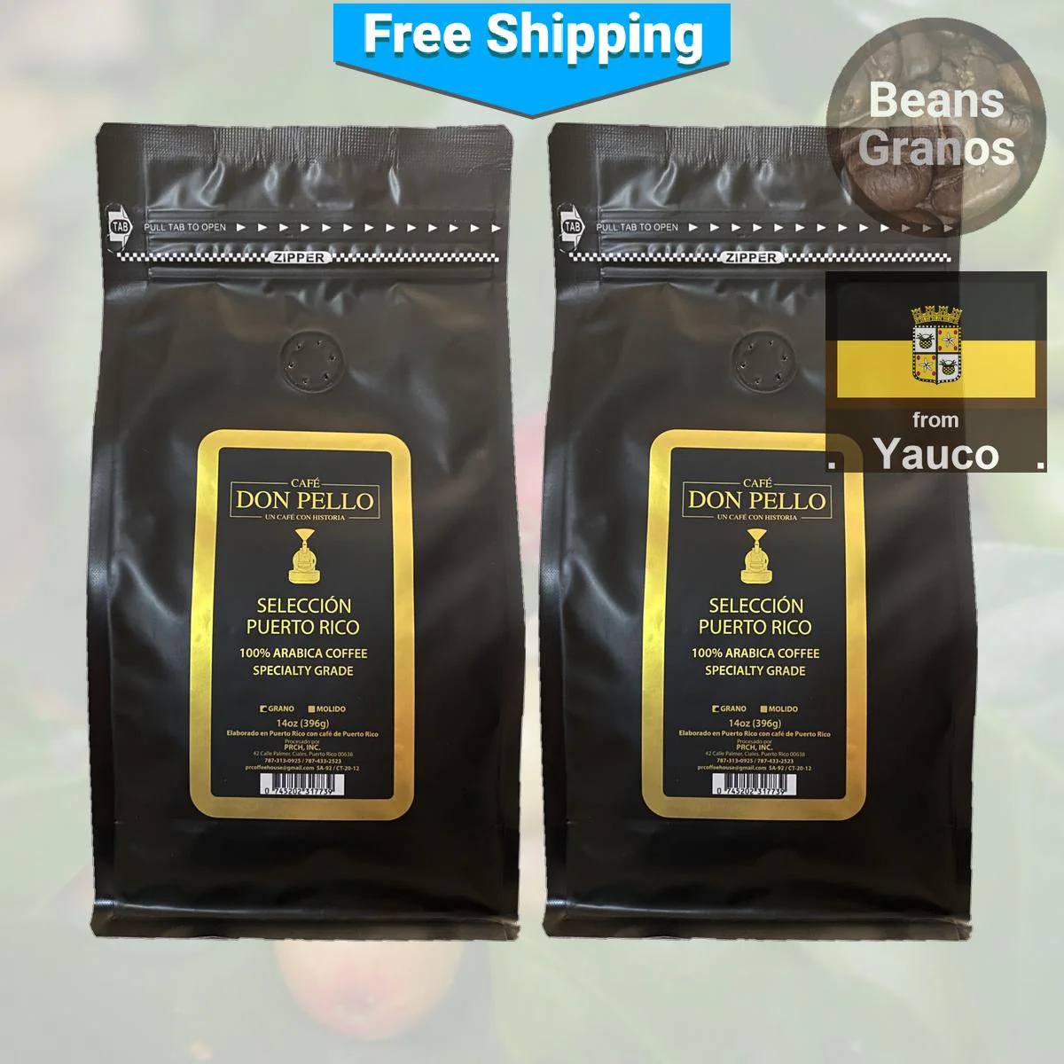 Café Don Pello Specialty Grade Yauco Roasted Coffee Beans - Image 3
